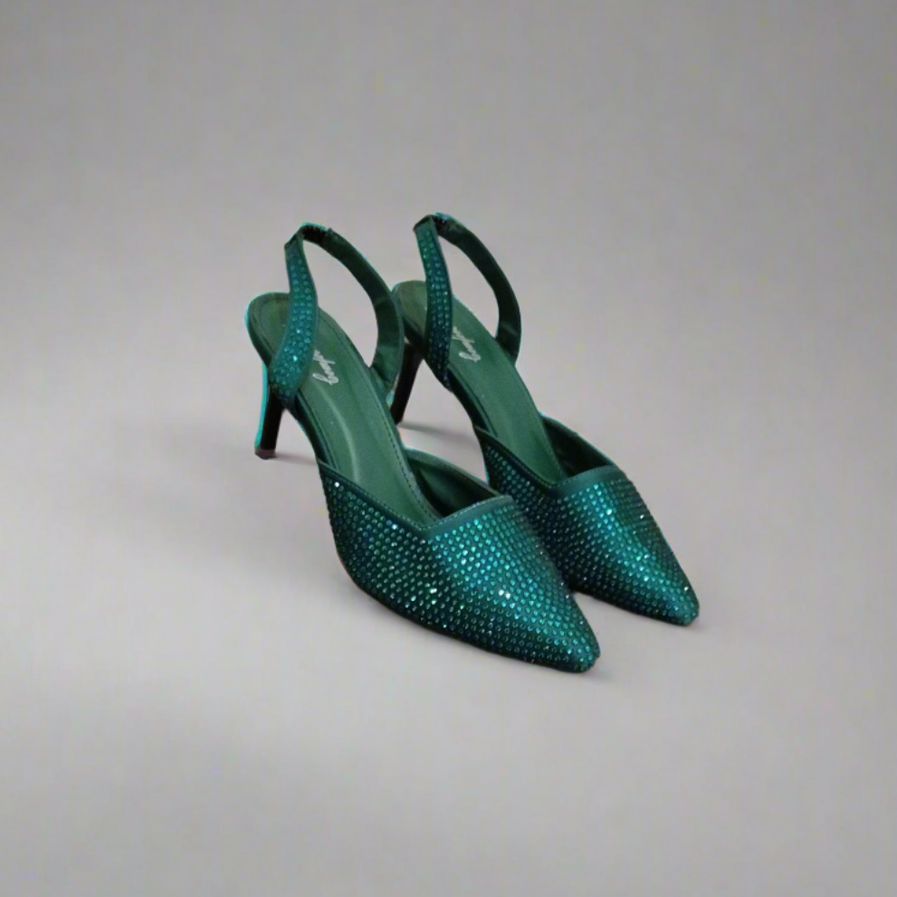Rhinestone Heel slingback