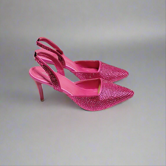 Rhinestone Heel slingback