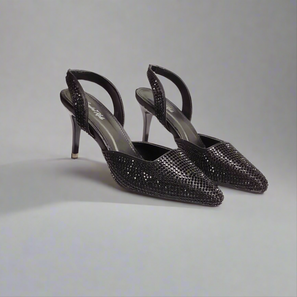 Rhinestone Heel slingback