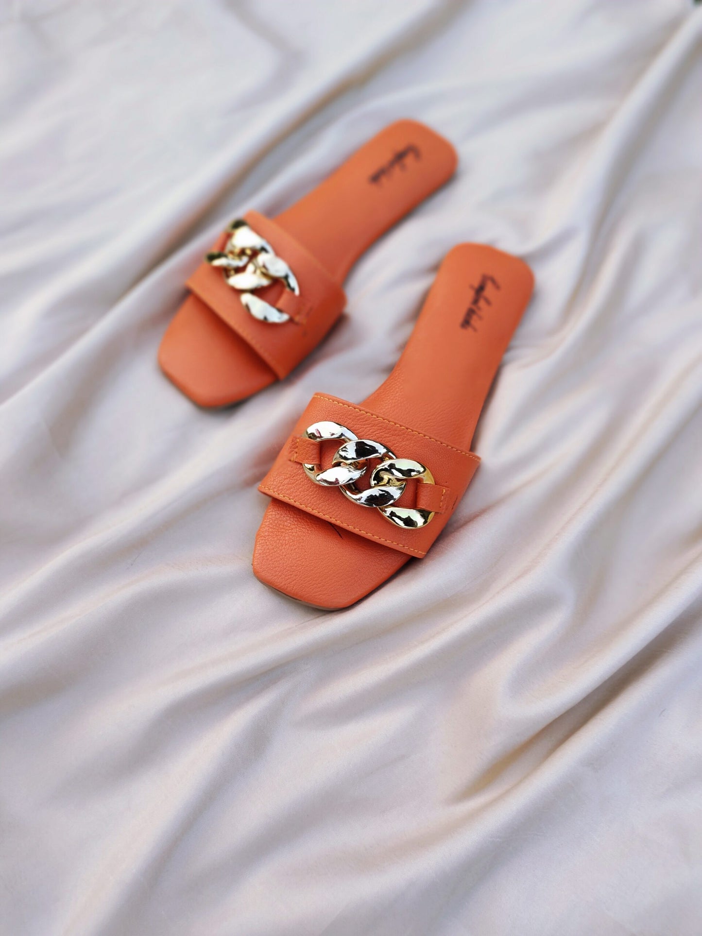 slide with golden chain