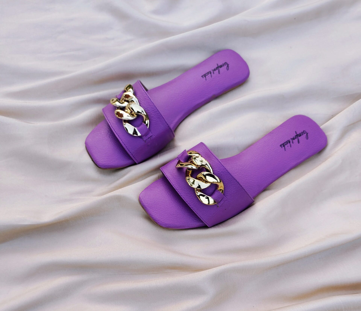slide with golden chain