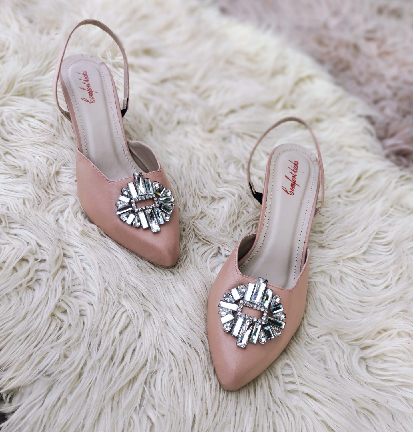 BABY PINK NUDE DIAMOND HEEL