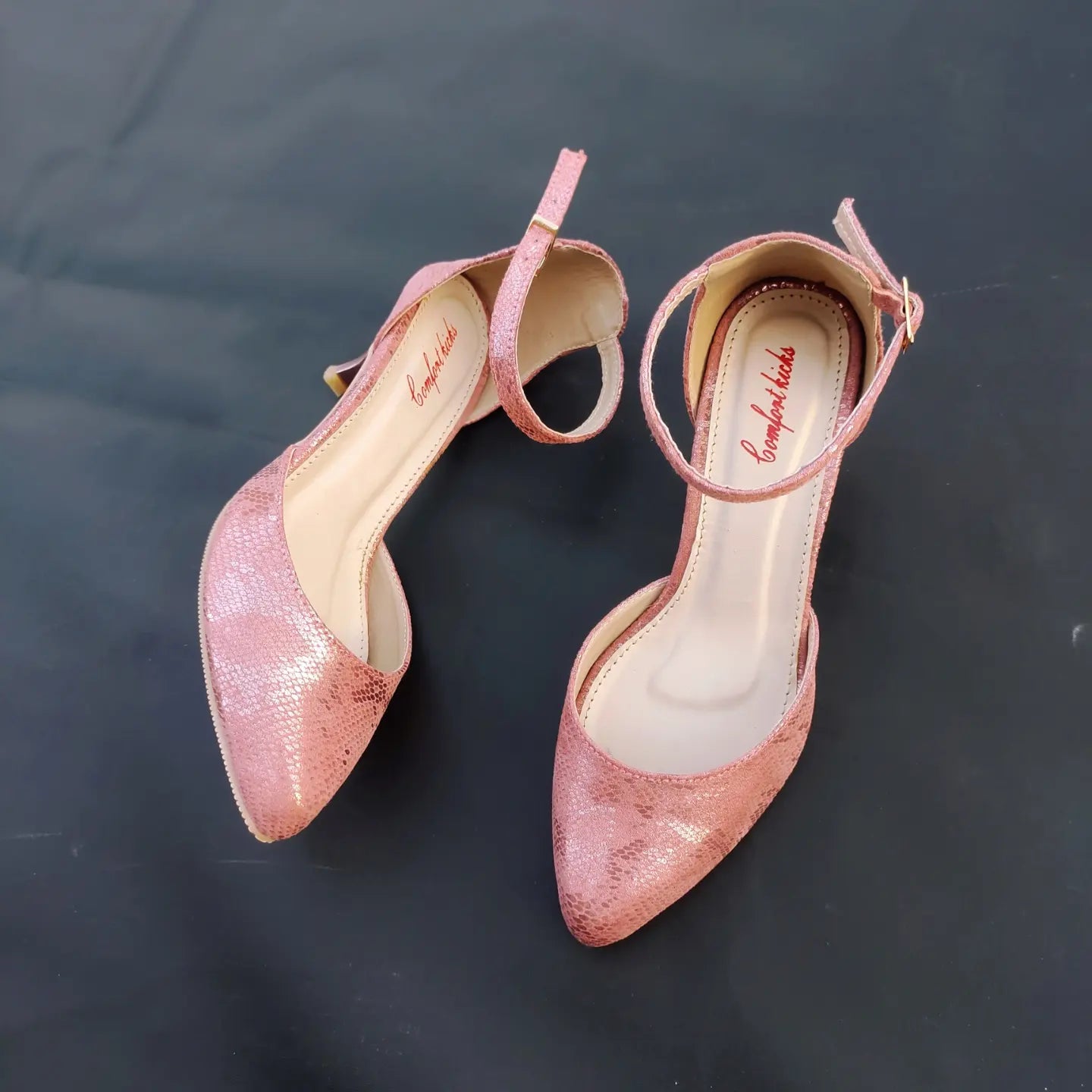 PINK HEELS COROCDILE TEXTURE