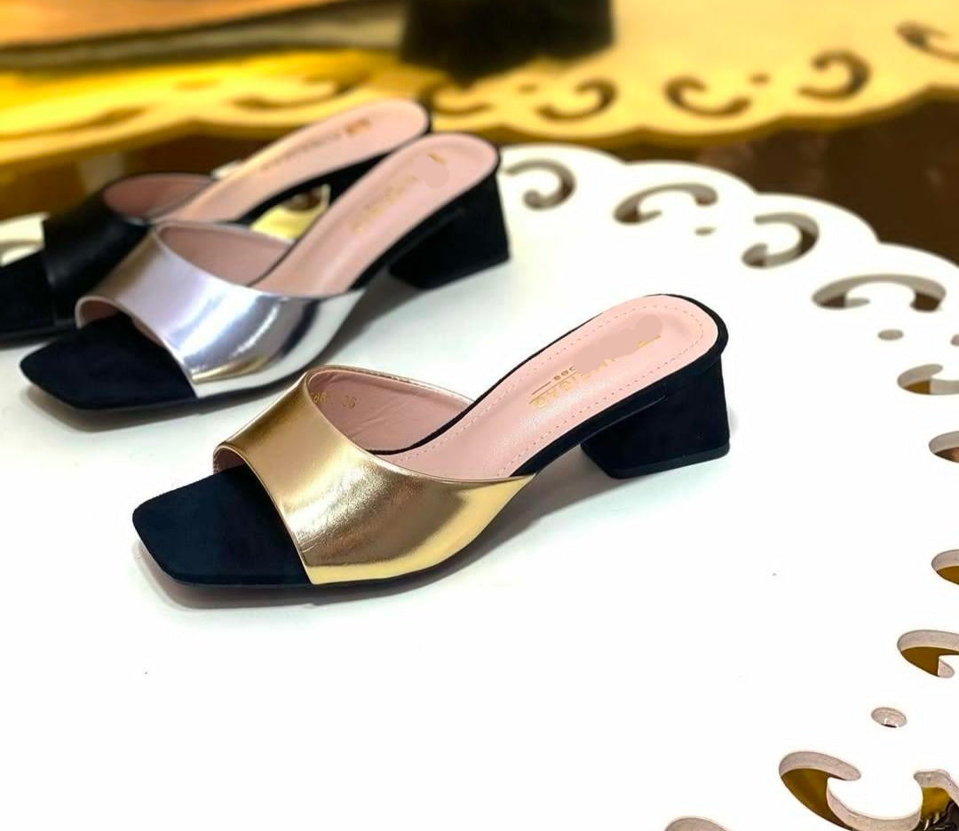 Shinny paten heel