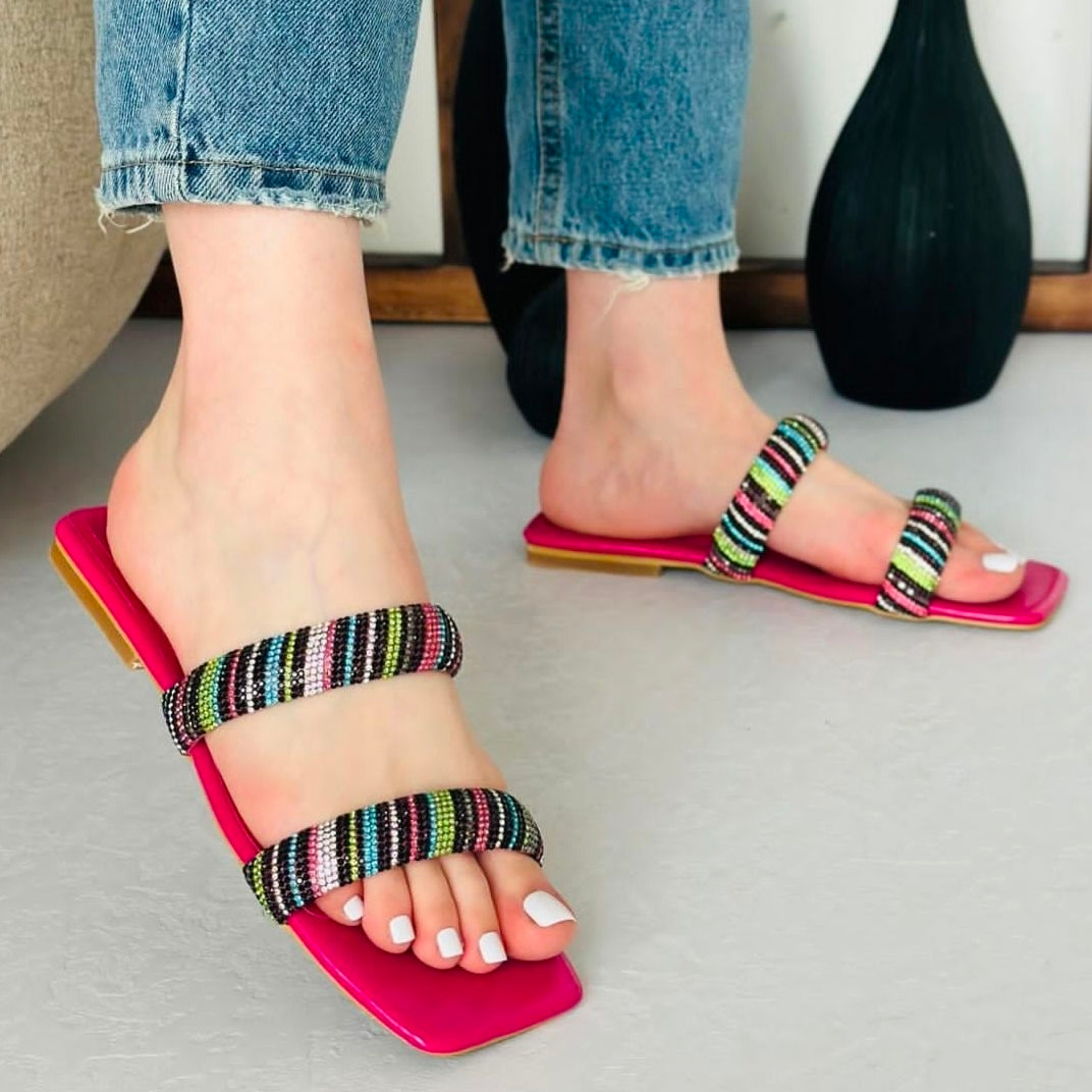 Multi Rhinestone slide