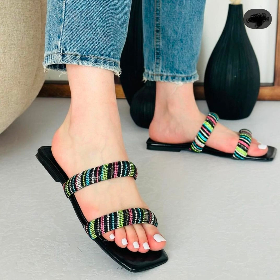 Multi Rhinestone slide