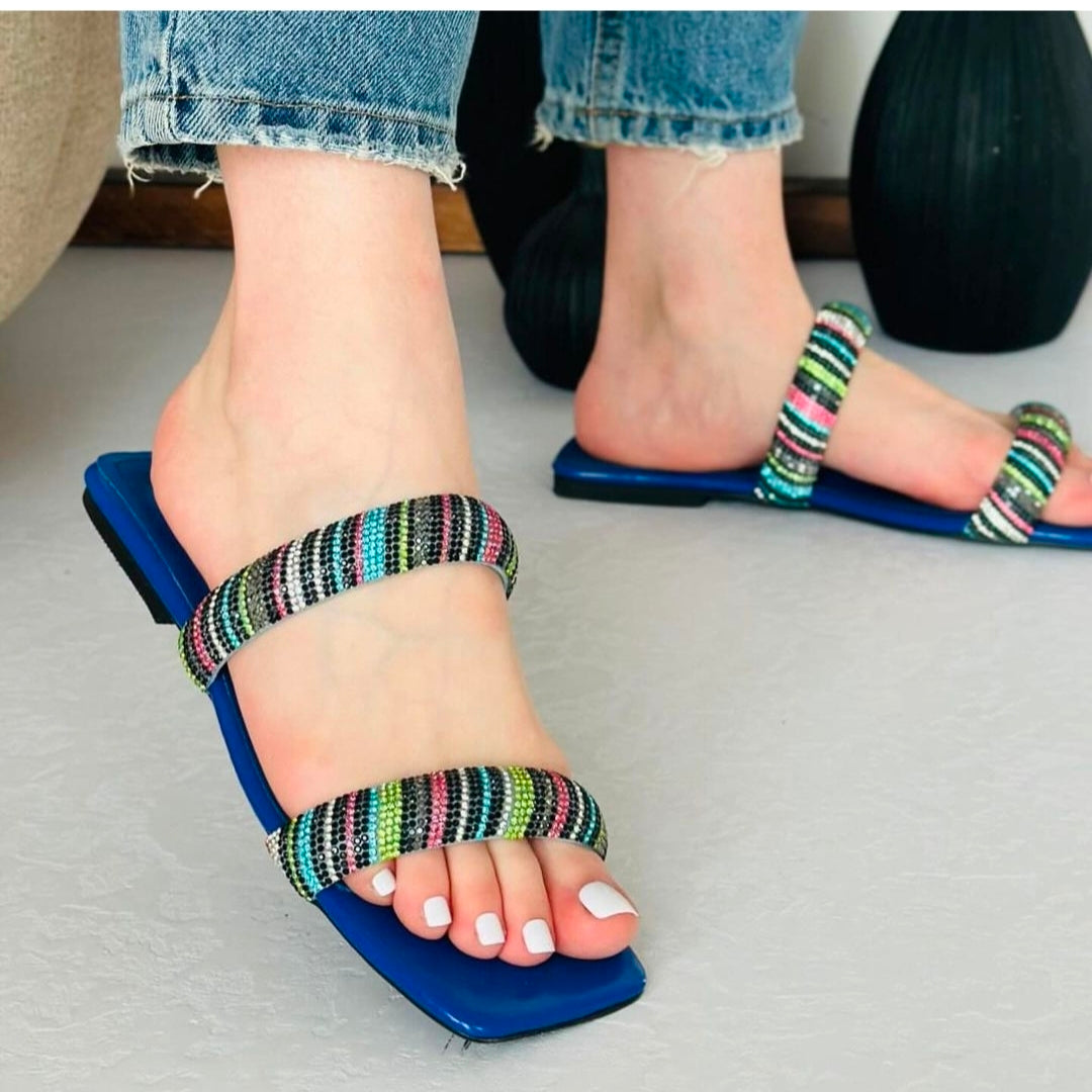 Multi Rhinestone slide