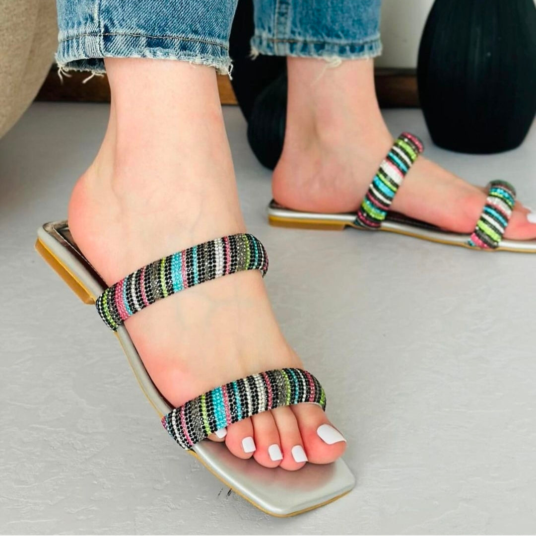 Multi Rhinestone slide
