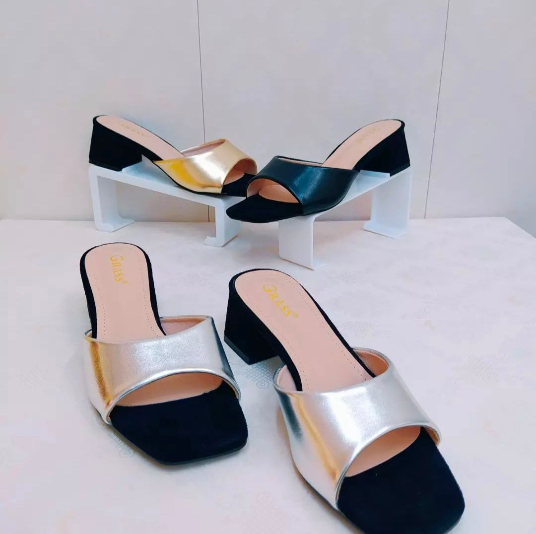 Shinny paten heel