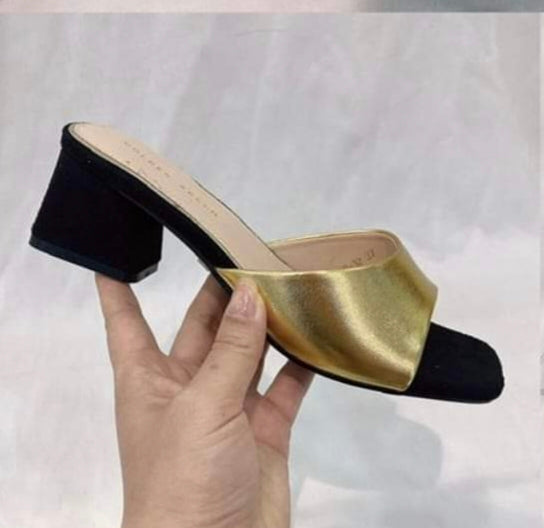 Shinny paten heel