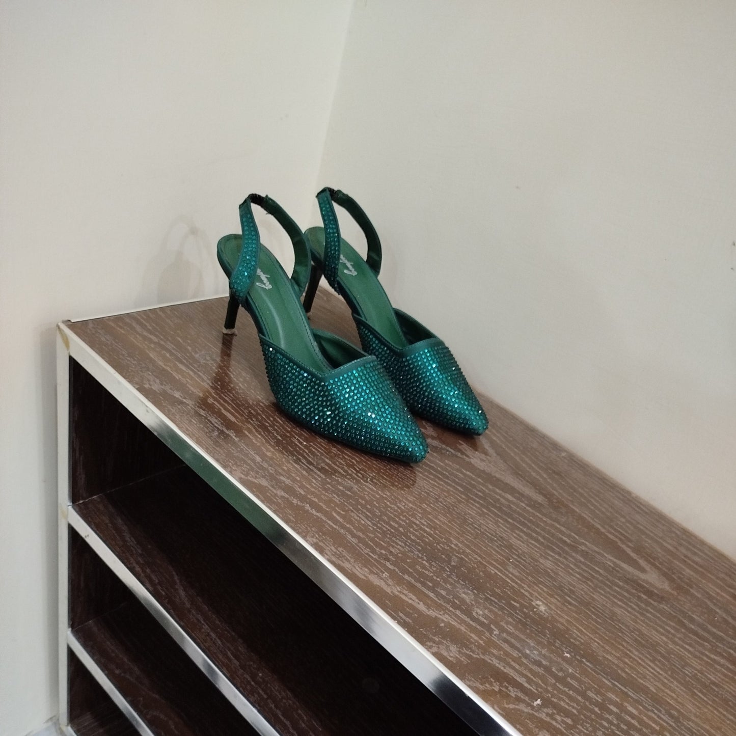Rhinestone Heel slingback