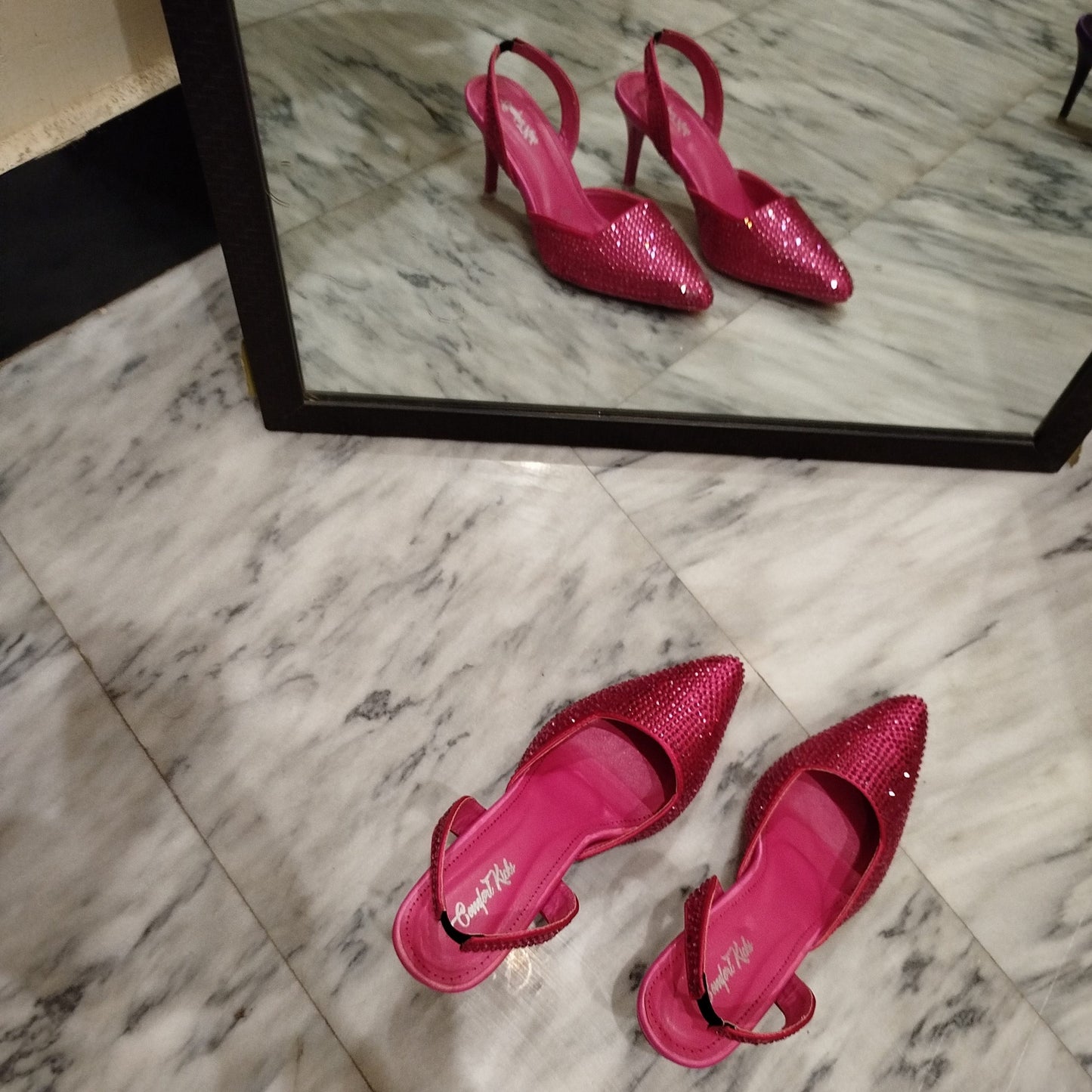 Rhinestone Heel slingback