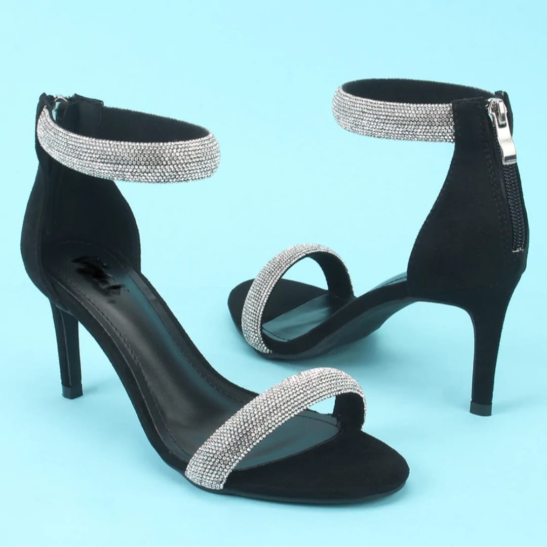 JIA rhinestones evening sandals