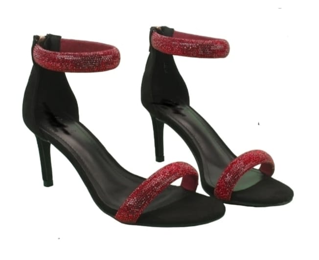JIA rhinestones evening sandals