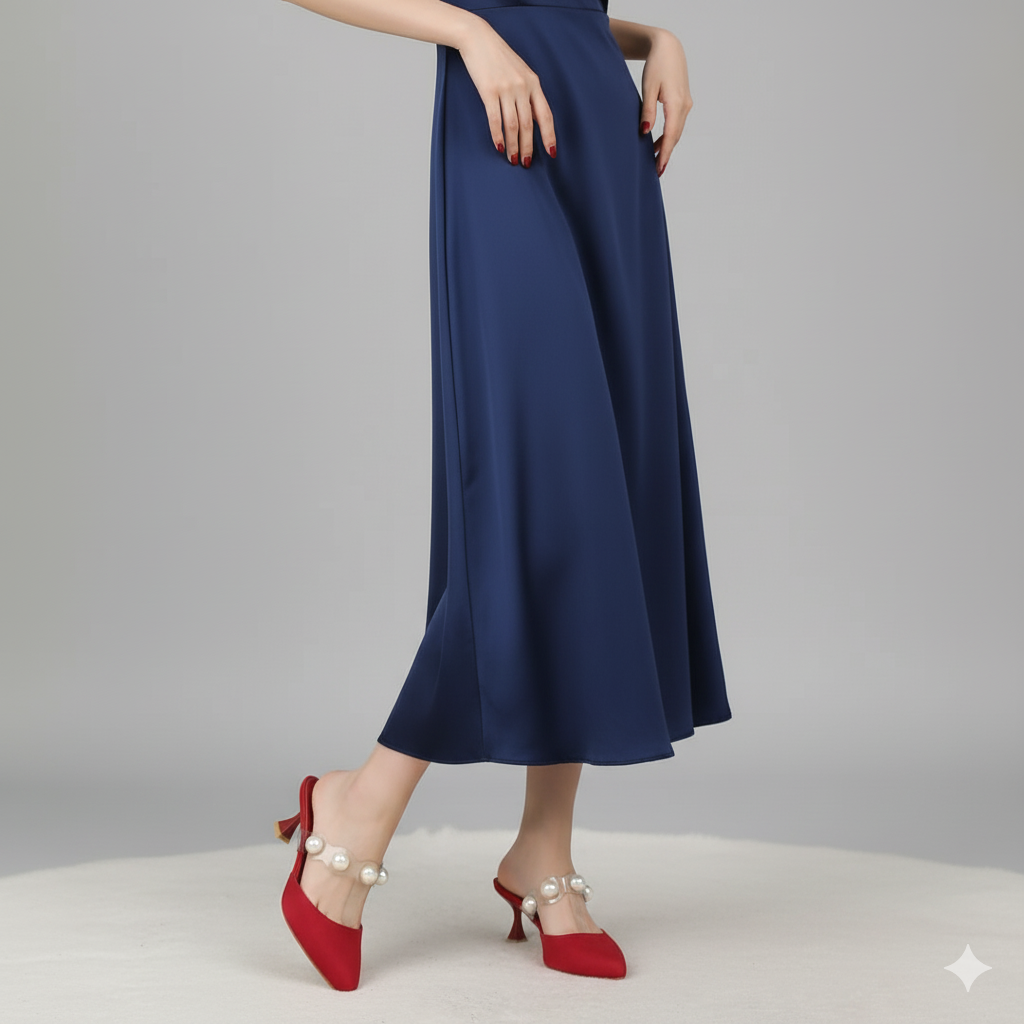 Mules embalished with cut pearl