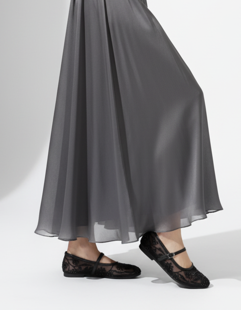 Beads embroidry pumps