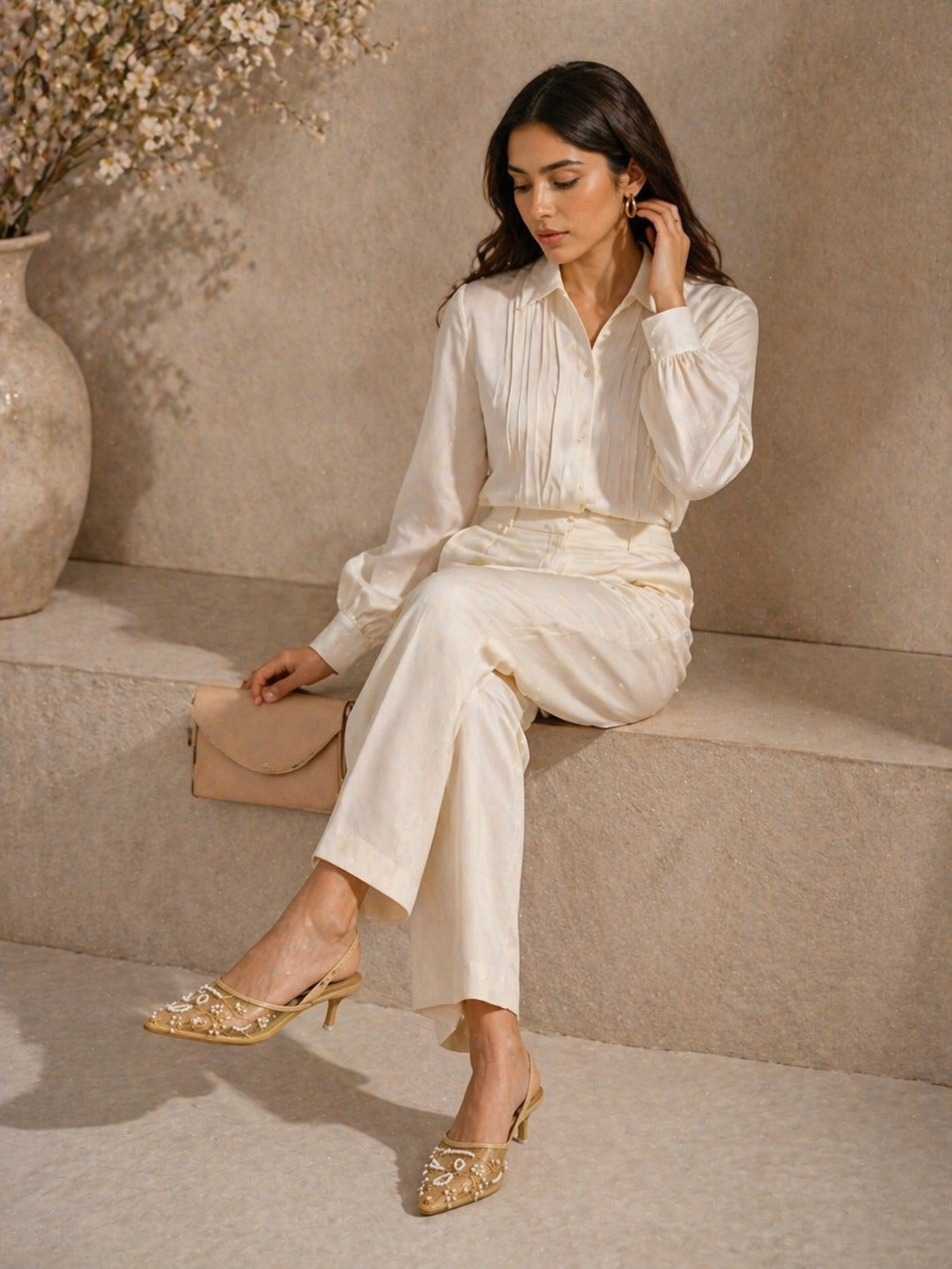 Pearl Mesh heel