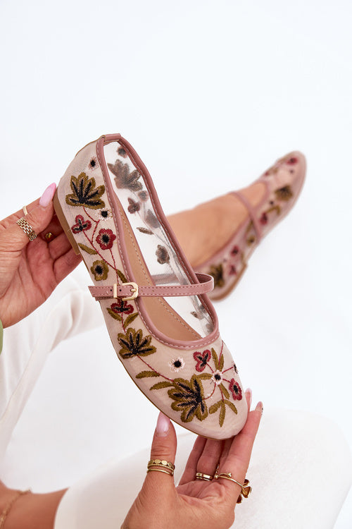 Embroidery floral pumps