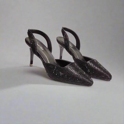 Rhinestone Heel slingback