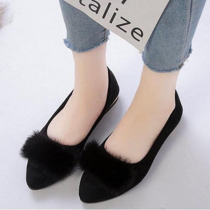 Leather Foxy Fur Pumps