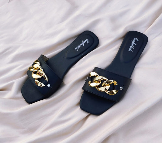 slide with golden chain