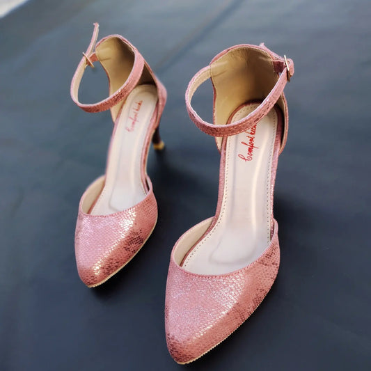 PINK HEELS COROCDILE TEXTURE