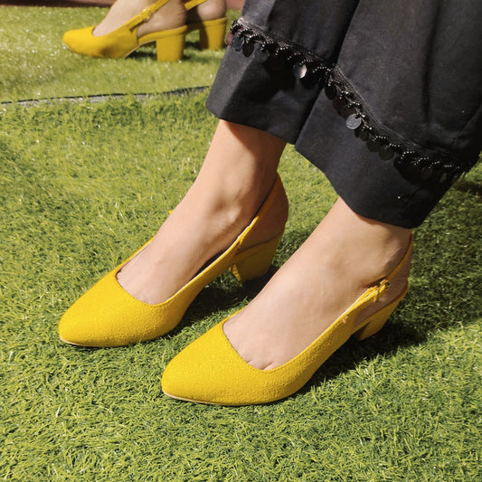 Slingback block heel