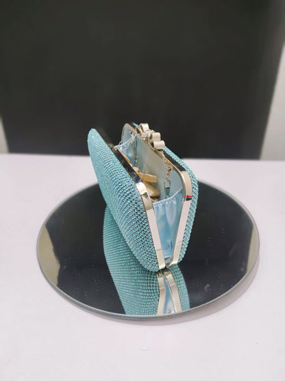 SKY BLUE RHINESTONES CULTCH