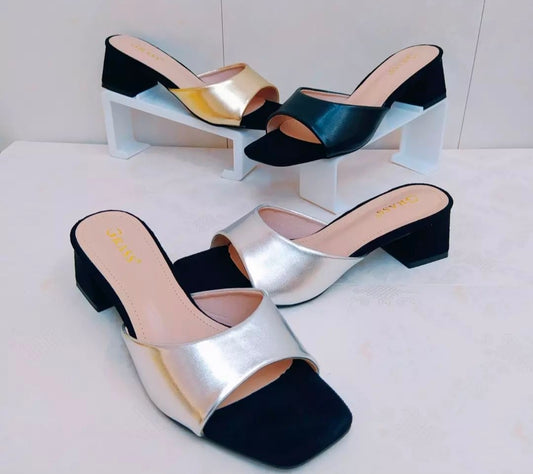 Shinny paten heel