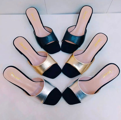Shinny paten heel