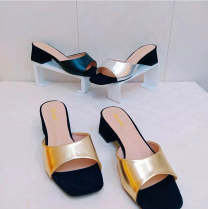 Shinny paten heel