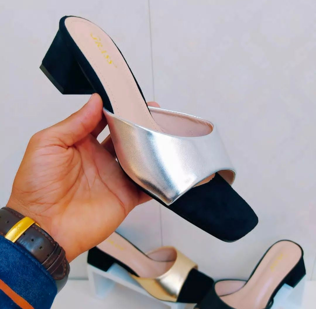 Shinny paten heel