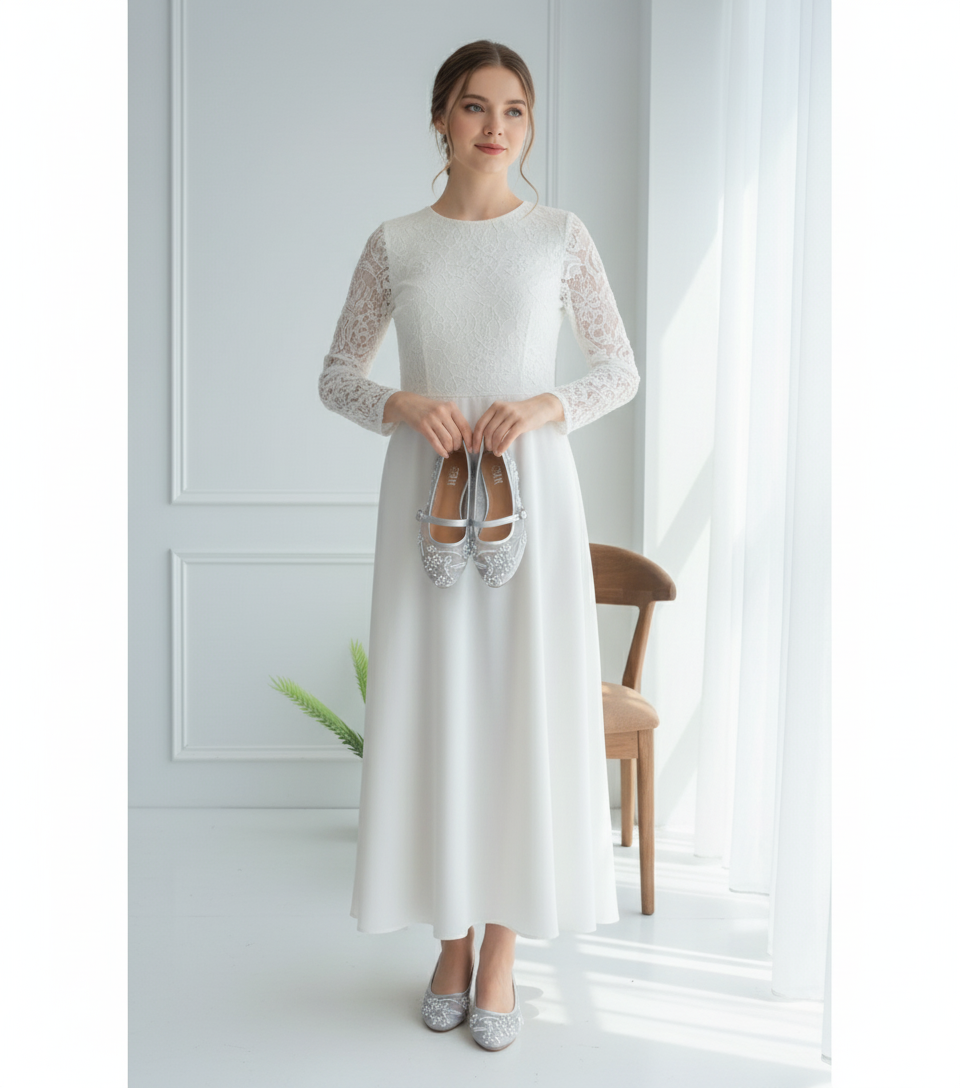 Beads embroidry pumps