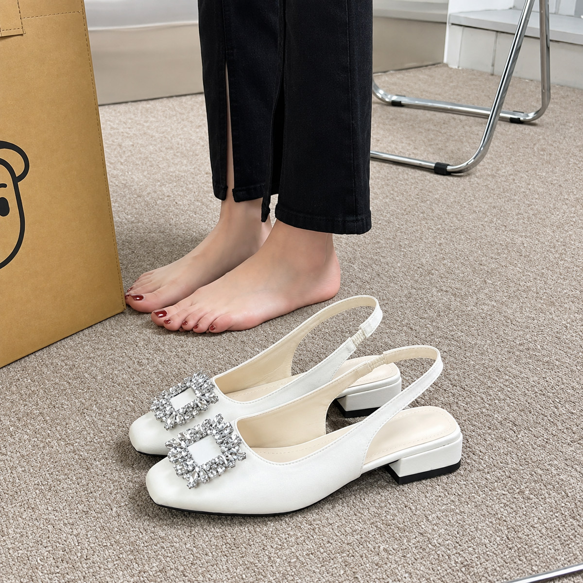 EMBALISHED SLINGBACK
