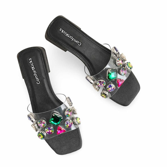 Multi Stone slippers